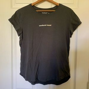 Abercrombie & Fitch, soft A&F collection, gray weekend mood T-shirt.
